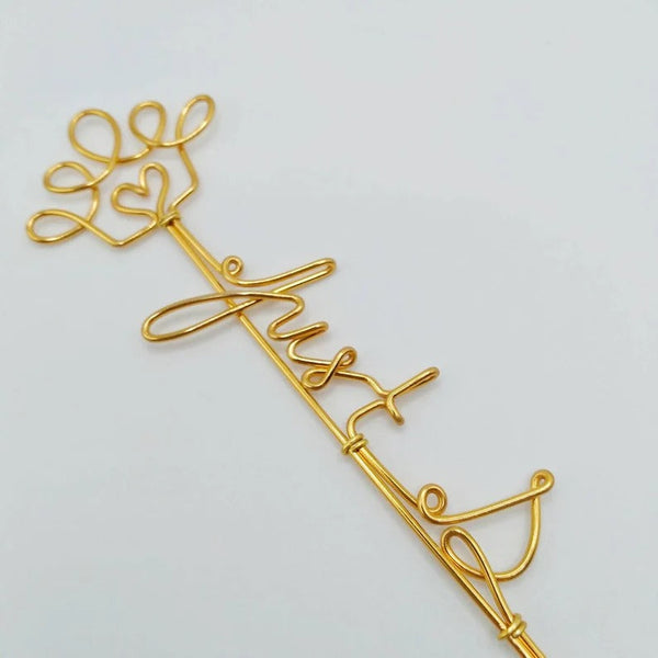 Crown Wire Name, Personalized Wire Name  Bookmark