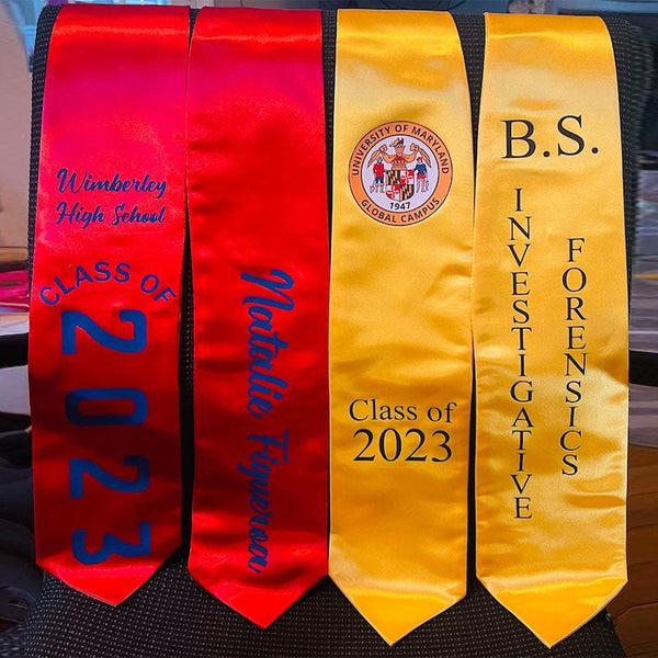 Custom Graduation Stole, High School Graduation Sash