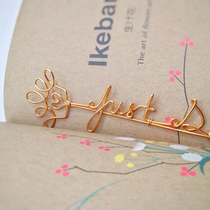 Crown Wire Name, Personalized Wire Name  Bookmark