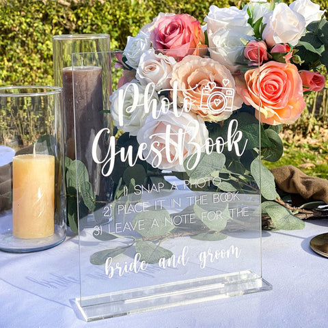 Acrylic Wedding Table Sign, Custom Sign, Wedding Table Centerpiece, Modern Table Decor, Custom Sign