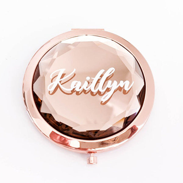 Personalized bridesmaid compact mirror, Personalized Bridesmaid gifts, bridesmaids proposal gift