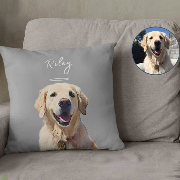 Custom Pet Pillow Using Pet Photo + Name Custom Cat Dog Pillow Personalized Cat Pillows Cases Cat Picture Pillow Pet Picture Pillow