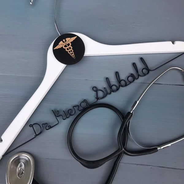 Unique Gift for Doctor, Birthday Gift for Doctor, Personalized Coat Hanger