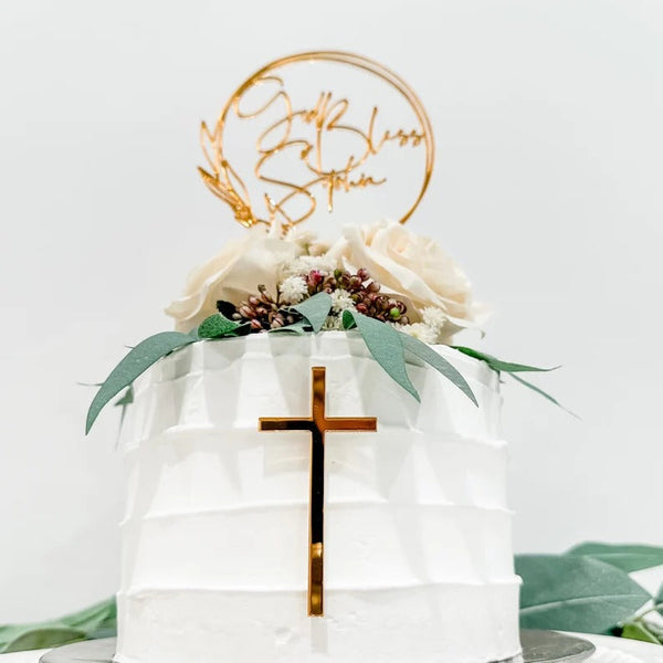 Custom Cake Topper, Baptism Cake Topper