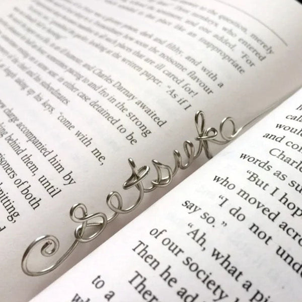 Custom Wire Name Bookmark, Name/Word Paperclip Book Lover Accessories Gift