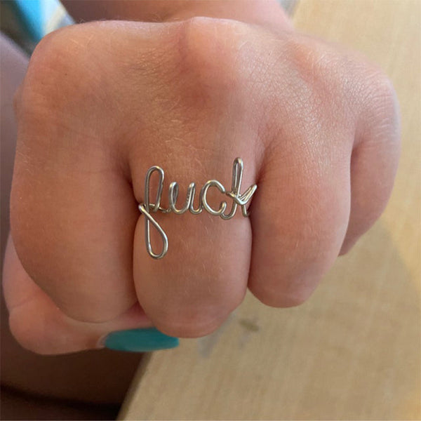 F*uck handmade wired rings