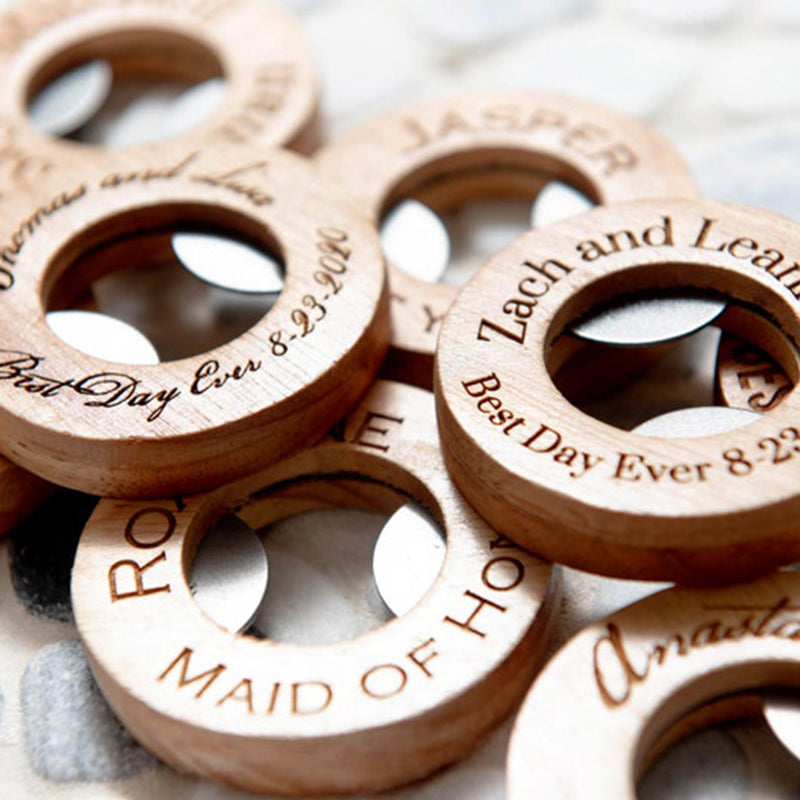 Personalized Engraved Circle Bottle Openers