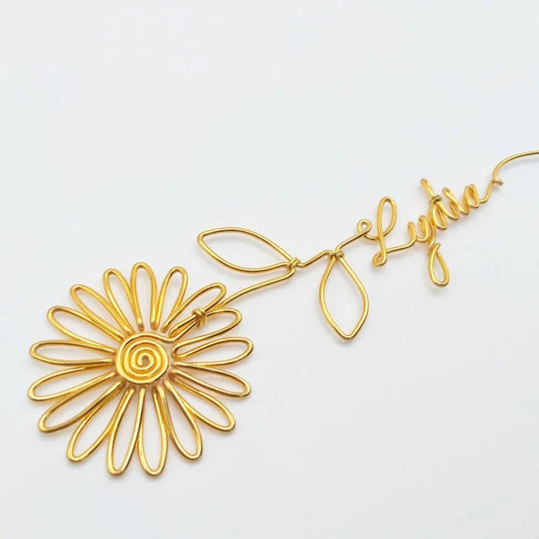 Daisy Wire Name, Personalized Gift, Name Bookmark