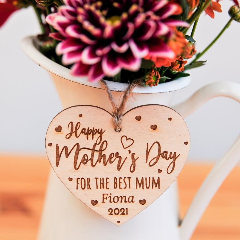 Personalised Flower Tag, Keepsake Gift To Mum, Personalised Mother's Day Gift