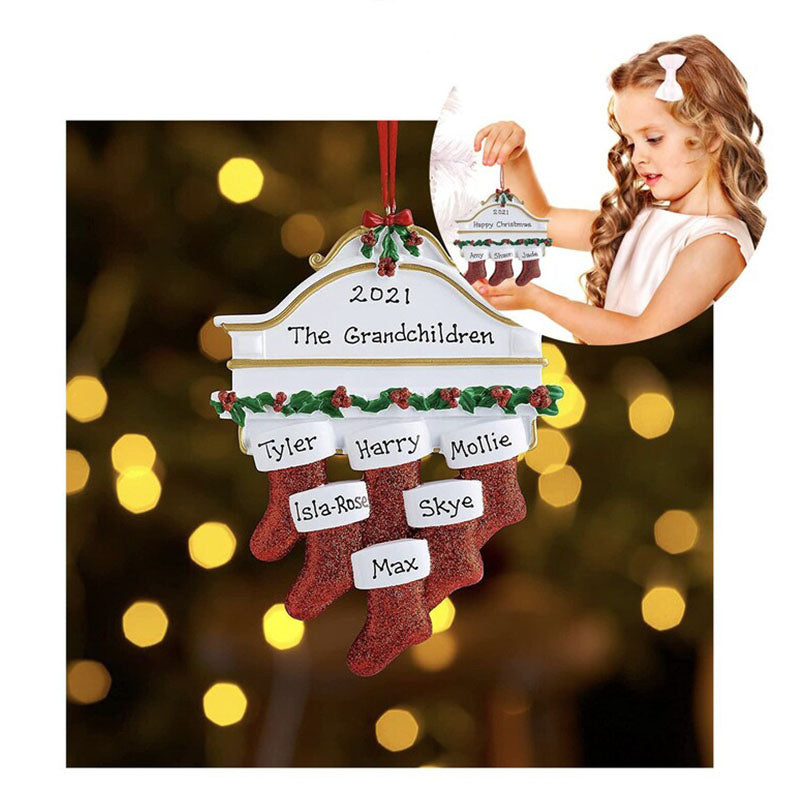 Personalized Fireplace Stockings Christmas Ornament 2021