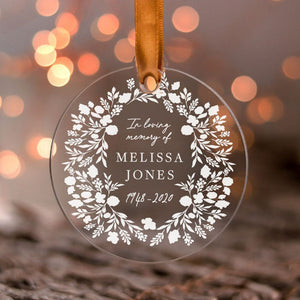 Christmas Memorial Ornament Gift, In Loving Memory