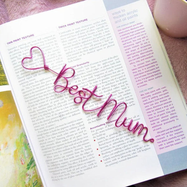 Best Mum Wire Bookmark Mothers Day Gift, Best Mum Mom Mother's Day Gift