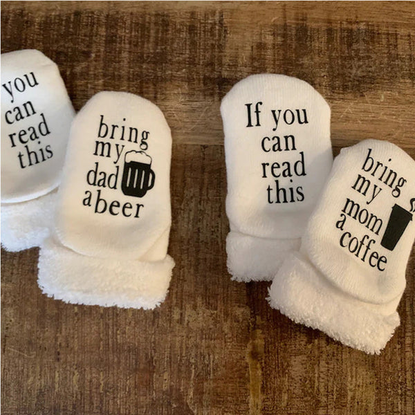 Beer Gifts for Dad, Father's Day Gift, If You can Read this Baby Socks, Unisex Baby Shower Gift