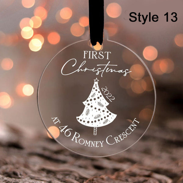 Our First Christmas Engaged Ornament Custom Name Engagement Gifts