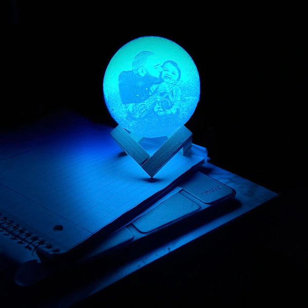 Personalization Luna Moon Lamp Night Light 3D Print Moonlight LED Dimmable Touch/Pat/Remote Switch Rechargeable