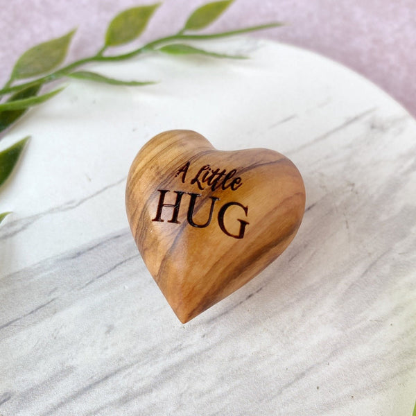 A Little Hug, Tiny Hug Token, Olive Wood, Isolation Gift, Missing You Gift