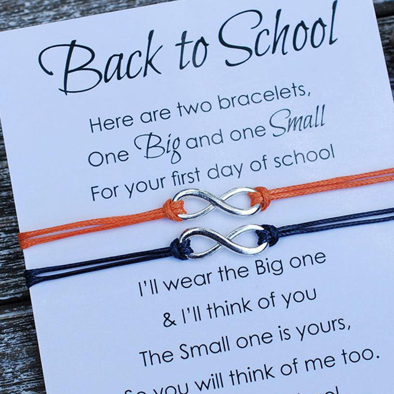 First Day of School Bracelets  Infinity Bracelet