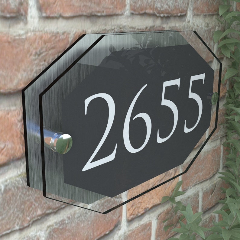 Contemporary House Sign Plaques Door Number