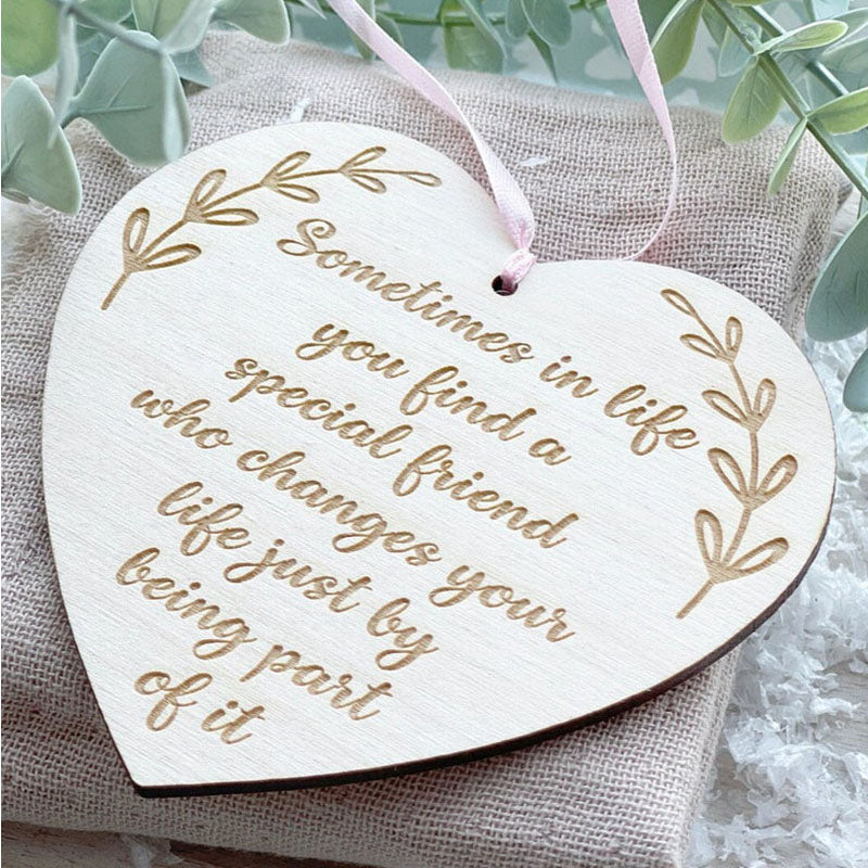 Special Friend Inspirational Quote Heart Sign - Gift for Friends