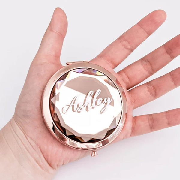 Personalized bridesmaid compact mirror, Personalized Bridesmaid gifts, bridesmaids proposal gift