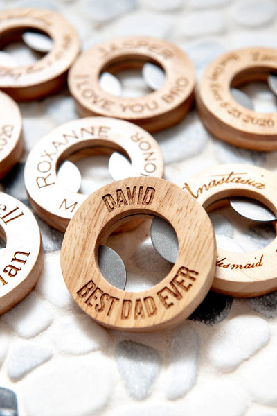 Personalized Engraved Circle Bottle Openers