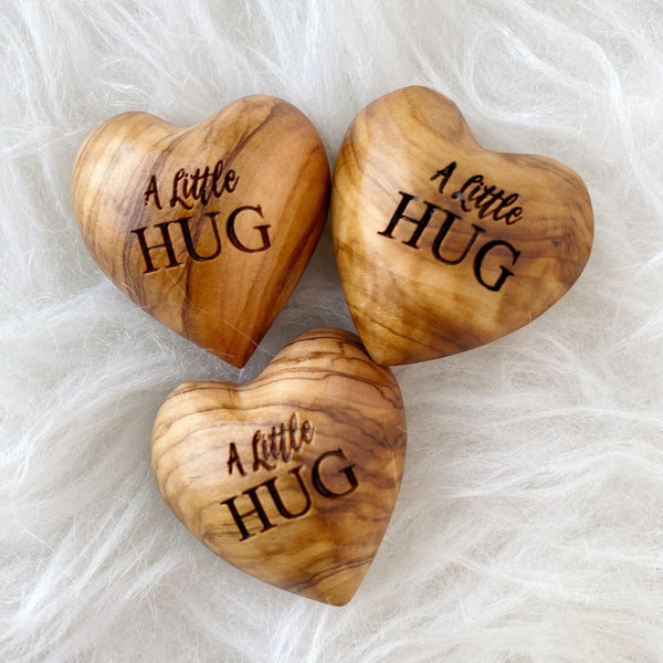 A Little Hug, Tiny Hug Token, Olive Wood, Isolation Gift, Missing You Gift