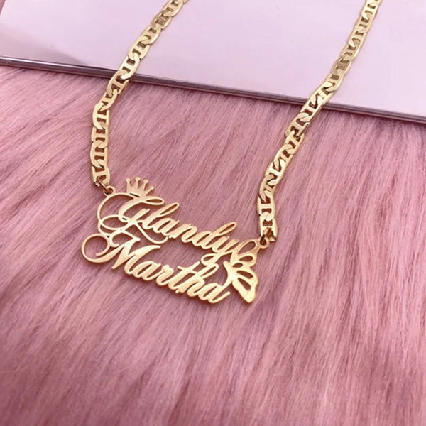 Dainty Name Necklace, Name Necklace Gold, Custom Name Necklace, Two Name Necklace