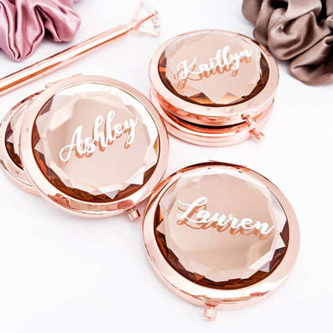 Personalized bridesmaid compact mirror, Personalized Bridesmaid gifts, bridesmaids proposal gift