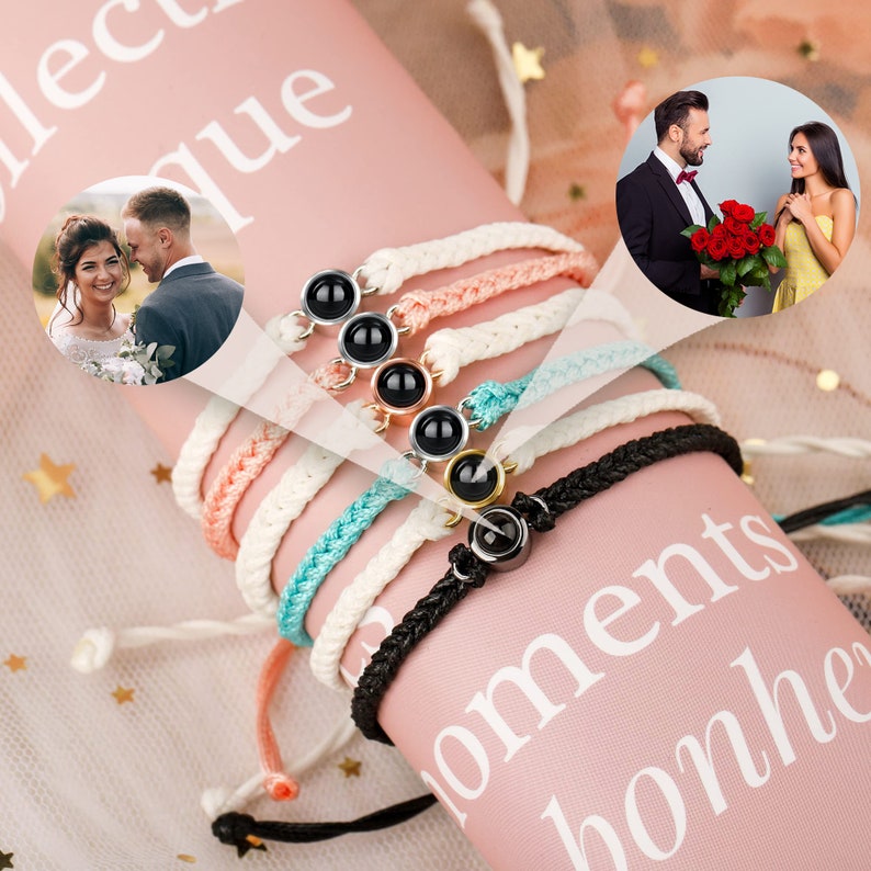 Photo bracelet   Couples bracelet   Projection bracelet   Boyfriend bracelet  Bracelet for him  Memorial bracelet  Gift for him