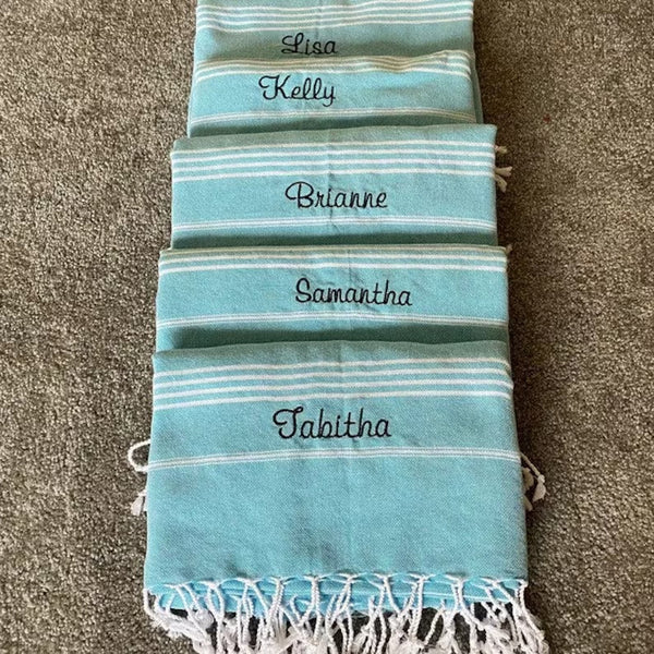 Personalized Beach Towel 70x40" MONOGRAMMED Turkish Towel Personalized Gifts