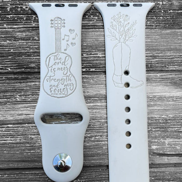 Lord Is My Strength Engraved Watch Band for Apple, Samsung