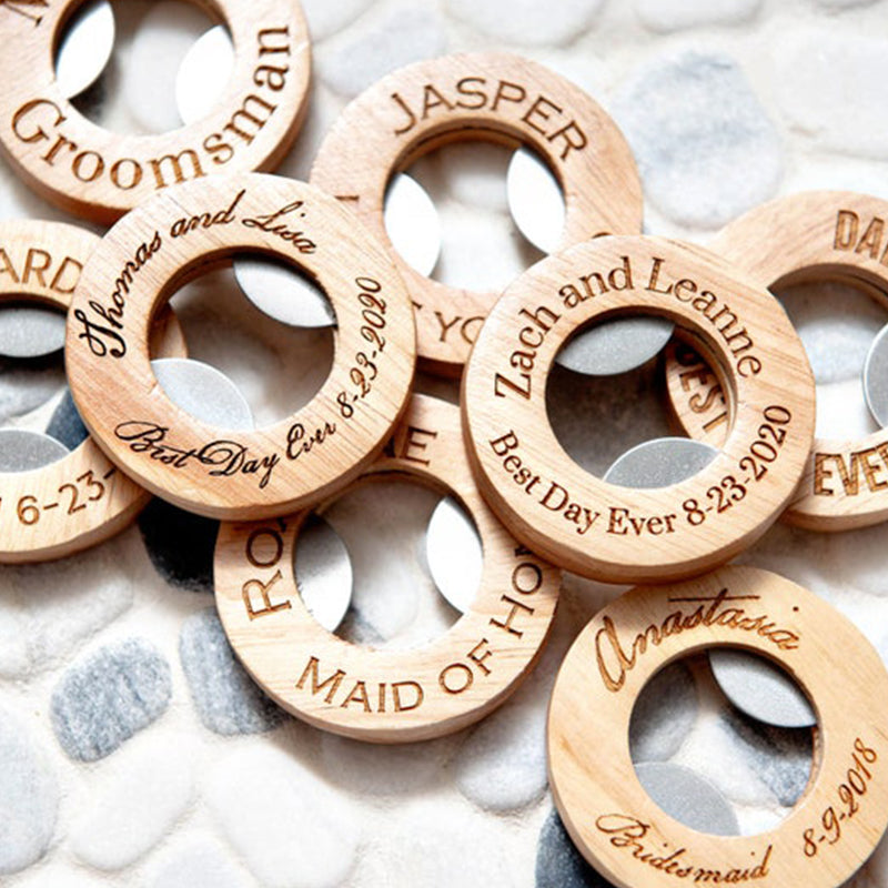 Personalized Engraved Circle Bottle Openers