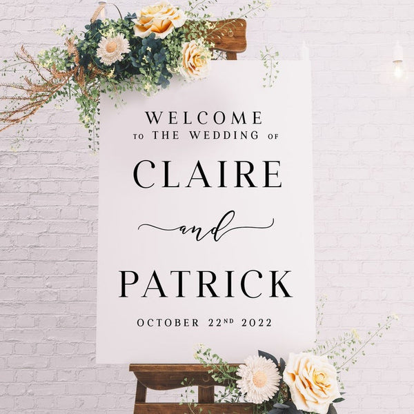 Welcome To Our Wedding Entry Sign, Custom Vinyl Decal Sticker for Mirrors, Wedding Decor