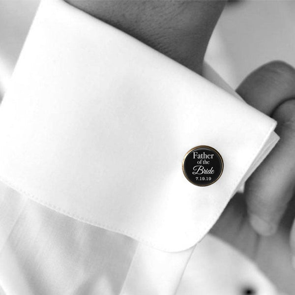 Father Of The Bride Cufflinks, Personalized Cufflinks, Wedding Cuff links, Custom Cufflinks, Photo Cufflinks