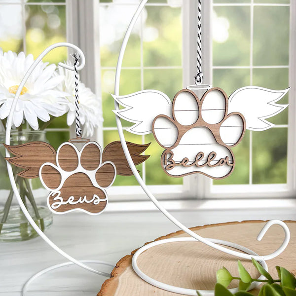 Pet Memorial Ornament, Paw Christmas Ornament