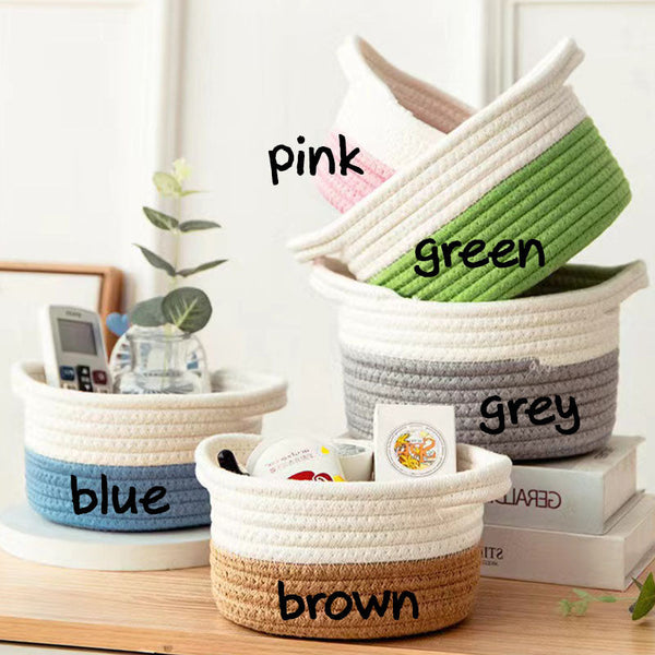 Cotton Woven Rope Personalized Baskets Customized Baby Shower Gift Package Boxes Baskets