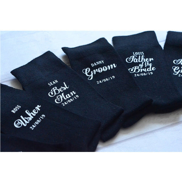 Personalised wedding socks * Groom * Page Boy * Best Man* Groomsman Gift