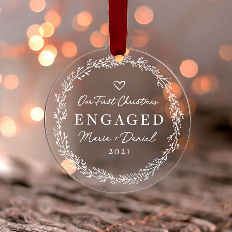 Our First Christmas Engaged/Married Ornament Christmas Gift