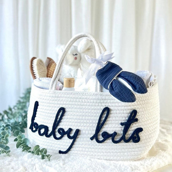 Cotton Woven Rope Personalized Baskets Customized Baby Shower Gift Package Boxes Baskets