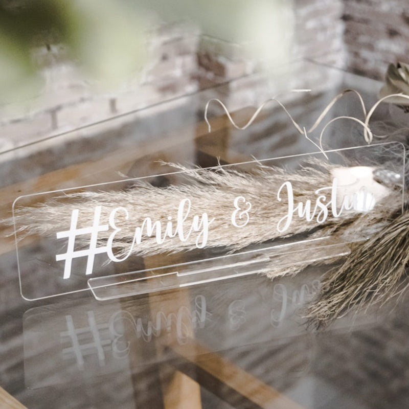 Wedding Hashtag, Classic, Minimalist, Garden and Outdoor Style Wedding