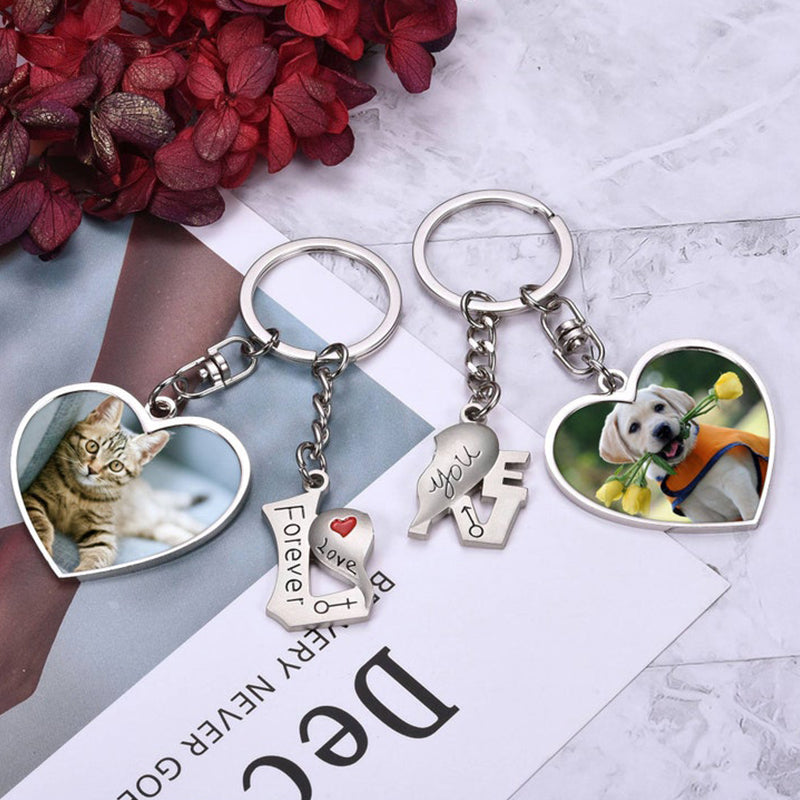 Couples Keychains Set of 2, Boyfriend Keychain, Magnetic Love Keychain, Anniversary Key Chain