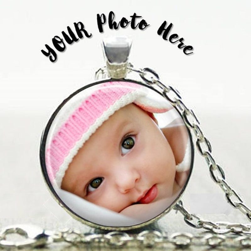 Personalised Silver Double Sided Photo Pendant Necklace, Personalized Photo Necklace