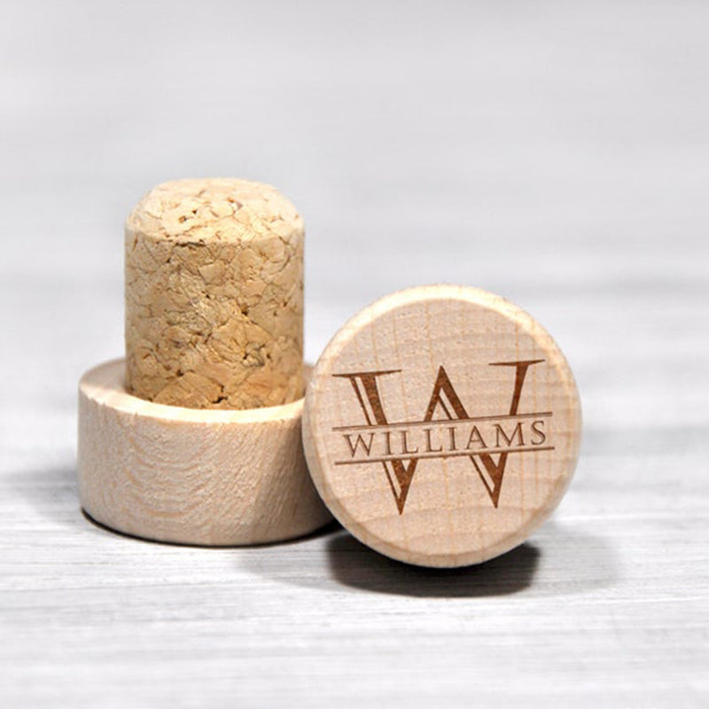 Personalized Wine Bottle Stopper, Cork Bottle Stopper, Custom Wine Stopper Wedding Favors, Set Of 5