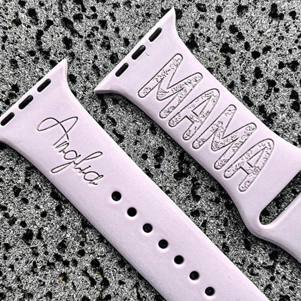 Mom Silicone Watch Band,Personalized Mom Watch Band,Personalized Gift,Strap Engraved