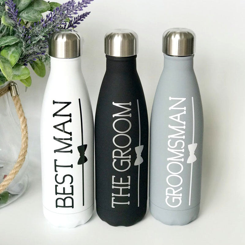 Personalised Insulated Drink Bottle 500ml Gifts for Groom  Groomsmen Best Man-500ml