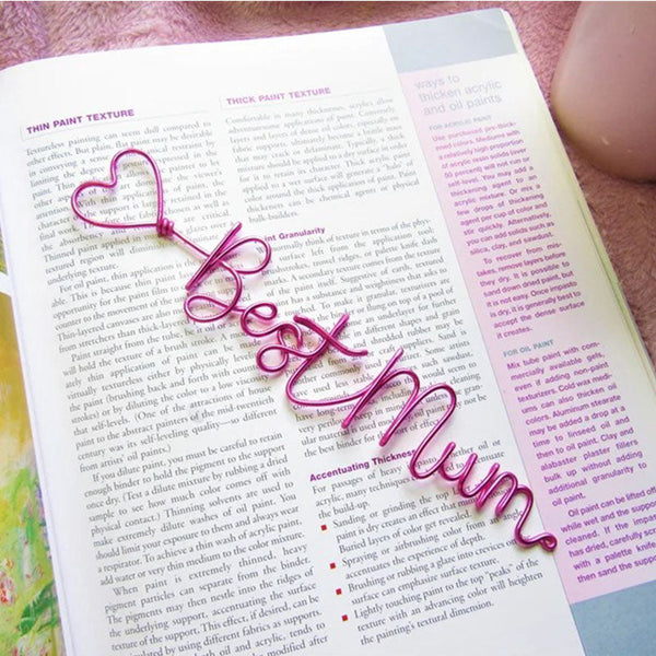 Best Mum Wire Bookmark Mothers Day Gift, Best Mum Mom Mother's Day Gift