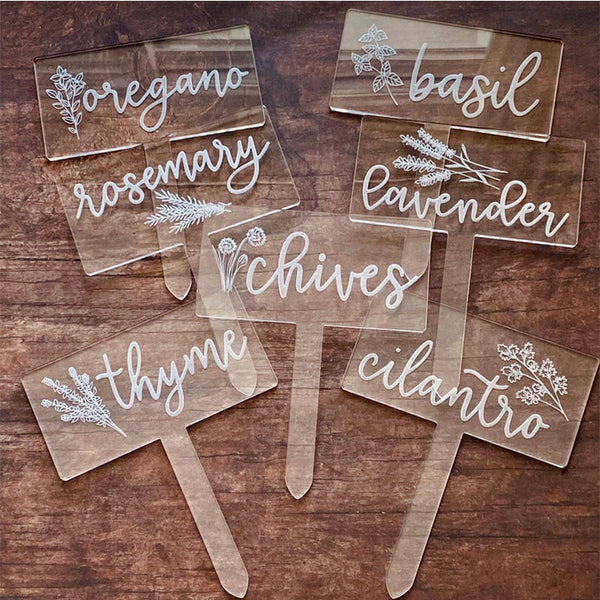 Durable Garden Stakes, Great as Kitchen Herb Signs, Succulent Plant Labels, Small Vegetable Planter Markers, Gift for Gardening Lover