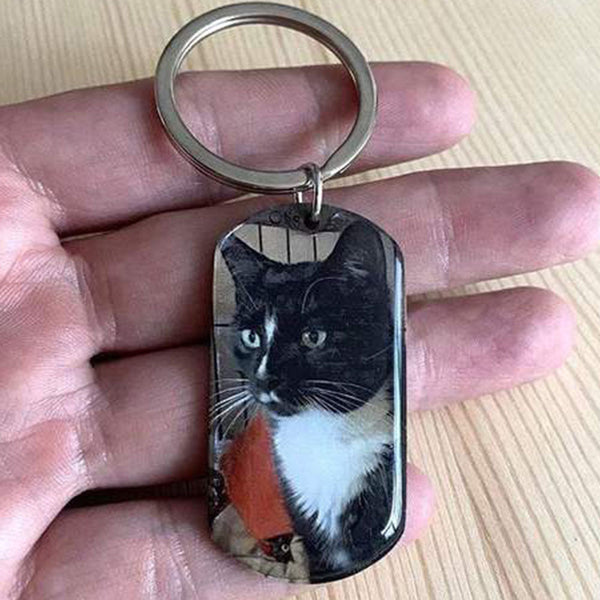 Personalized Once By My Side Dog Cat Gift Keychain