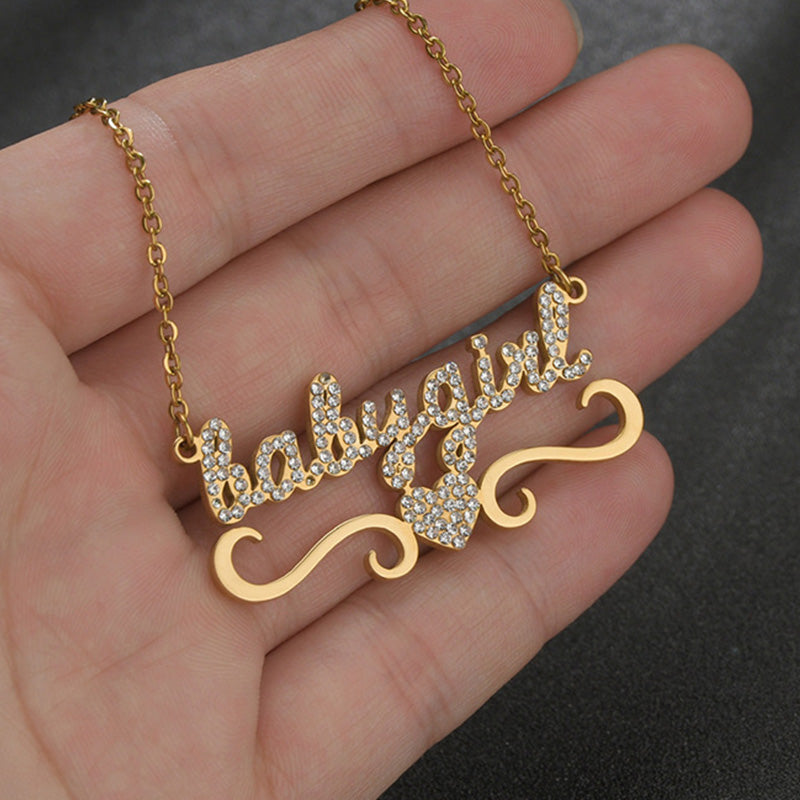 Name Necklace, Name Necklace, Sparkle Name Necklace, Name Jewelry, Personalized Name Necklace