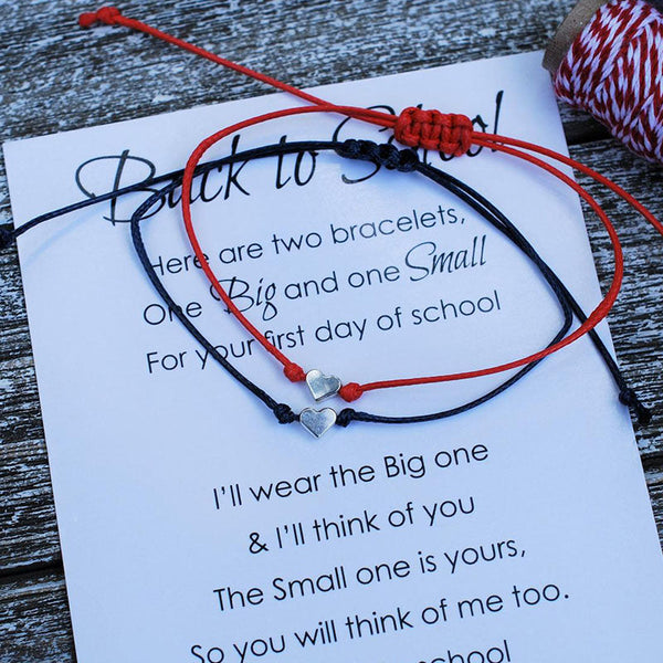 First Day of Kindergarten Bracelet First Day of School Bracelet Me Bracelet Heart